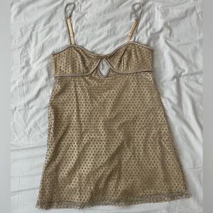 For Love & Lemons Gold Dress